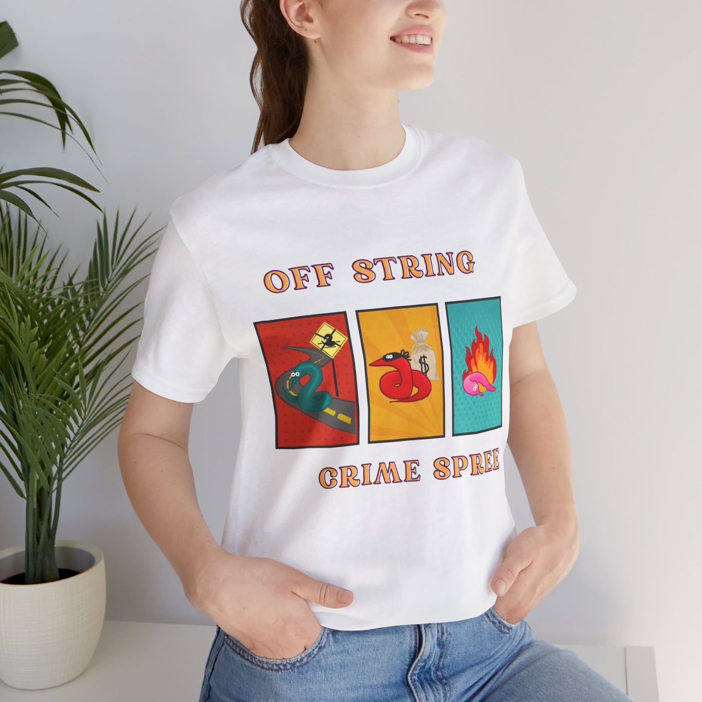 Worm on the String, Worm off the String, Crime Spree, Unisex Jersey Short Sleeve Tee