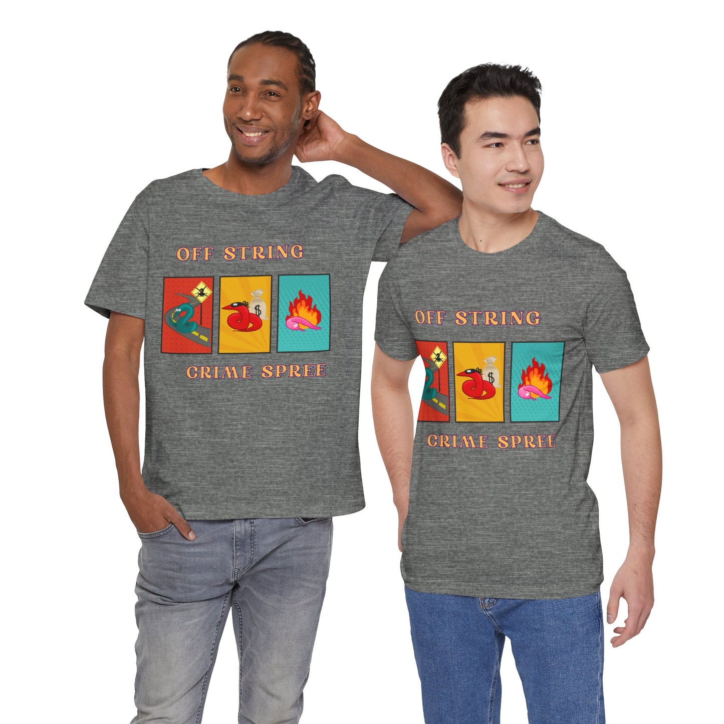 Worm on the String, Worm off the String, Crime Spree, Unisex Jersey Short Sleeve Tee