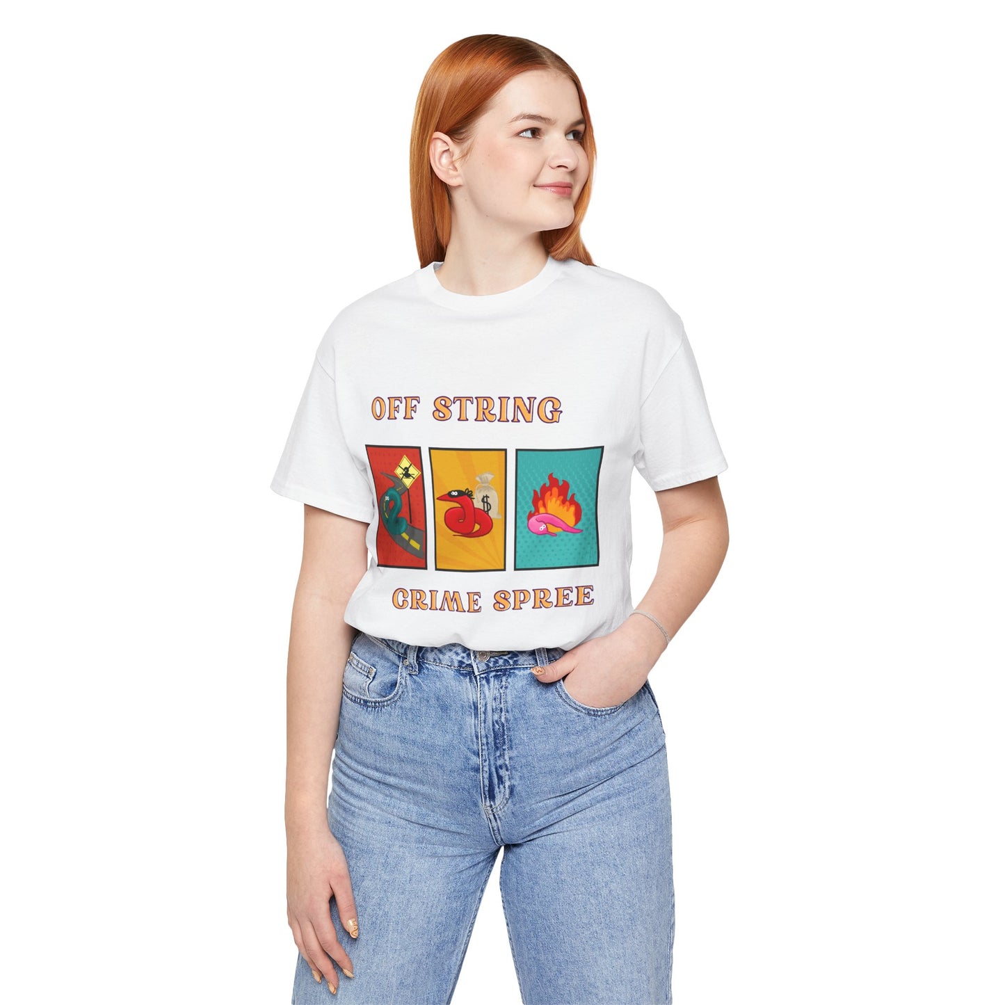 Worm on the String, Worm off the String, Crime Spree, Unisex Jersey Short Sleeve Tee