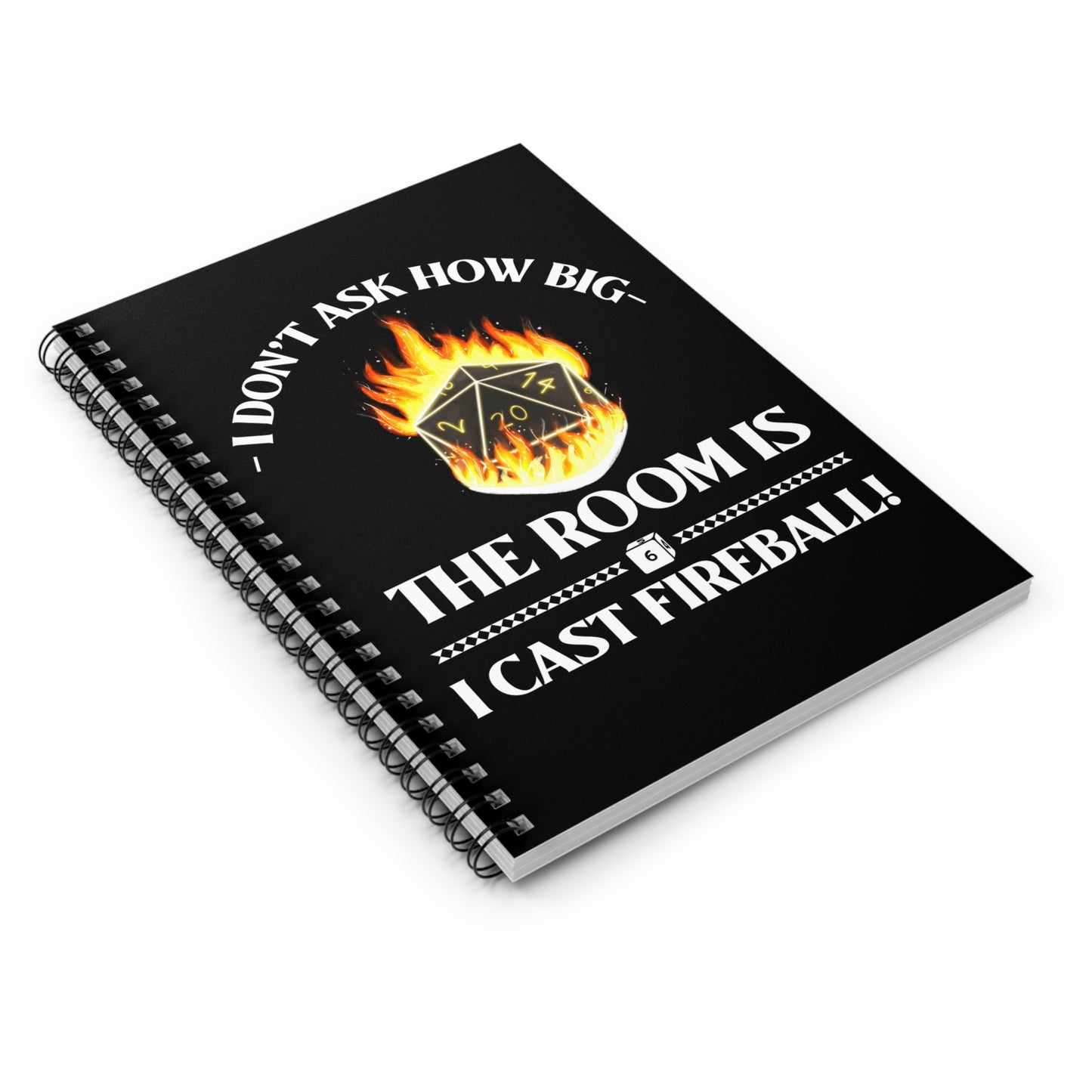 Spell Cast Fireball Spiral Notebook - Ruled Line