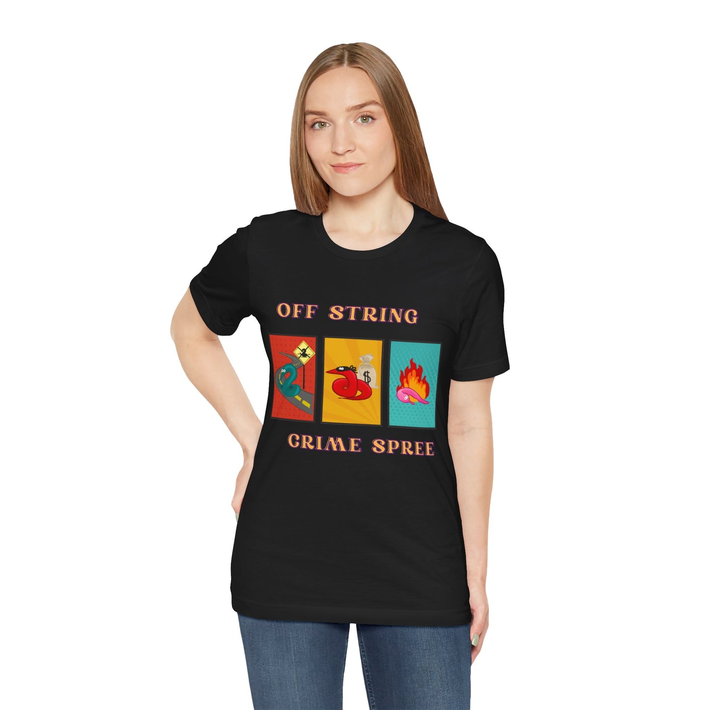 Worm on the String, Worm off the String, Crime Spree, Unisex Jersey Short Sleeve Tee