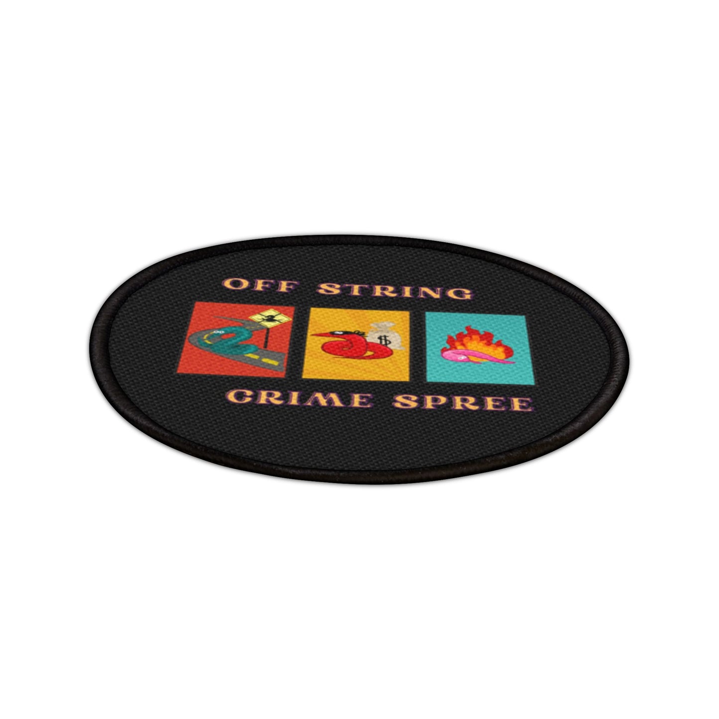 Worm off the String, Crime Spree, Iron-On Patches