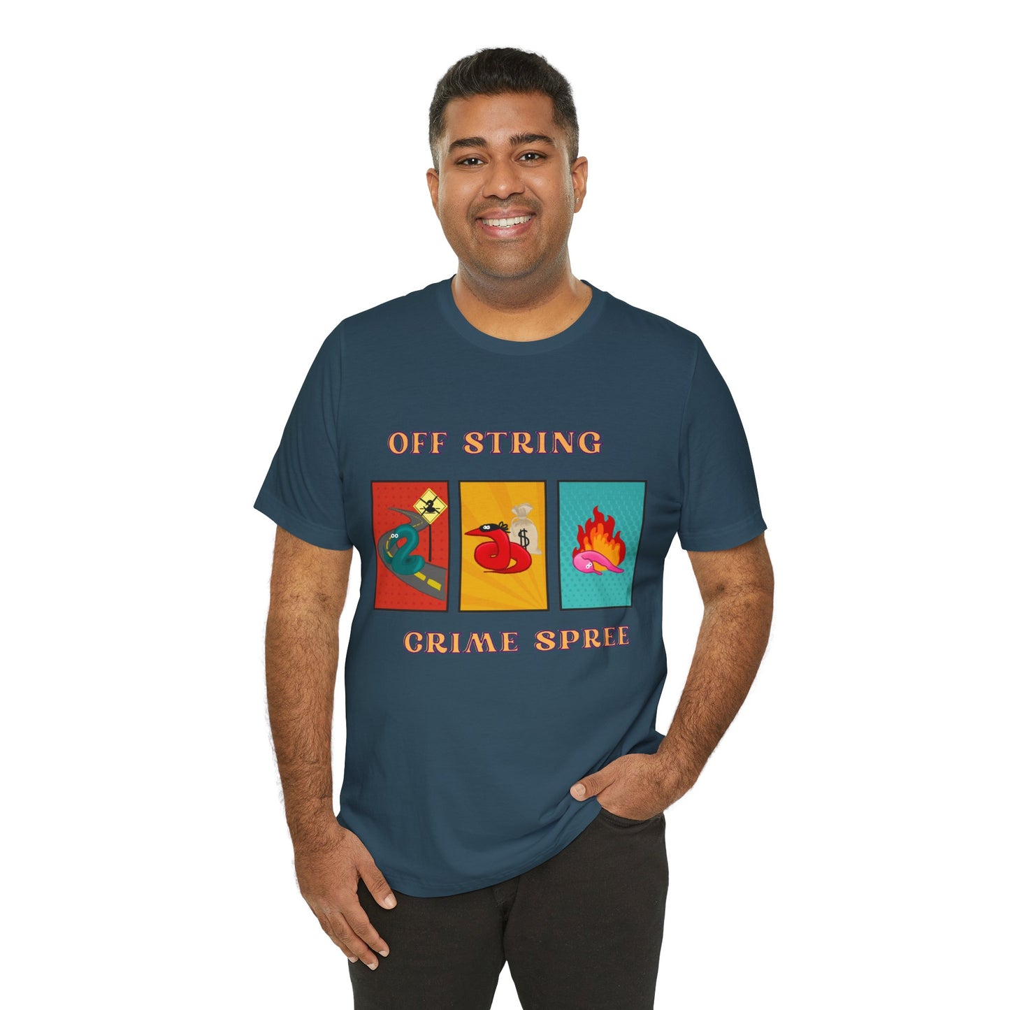 Worm on the String, Worm off the String, Crime Spree, Unisex Jersey Short Sleeve Tee