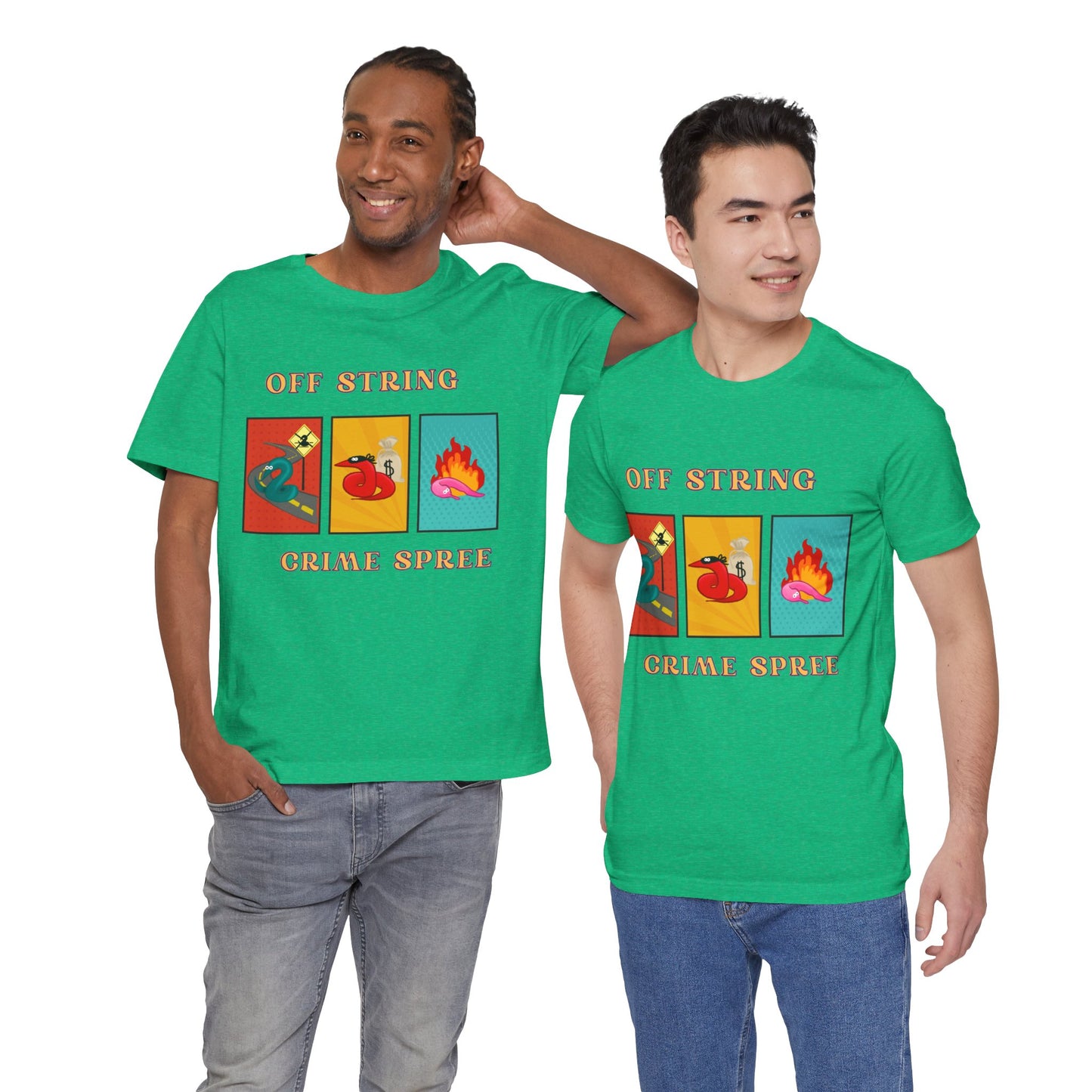 Worm on the String, Worm off the String, Crime Spree, Unisex Jersey Short Sleeve Tee