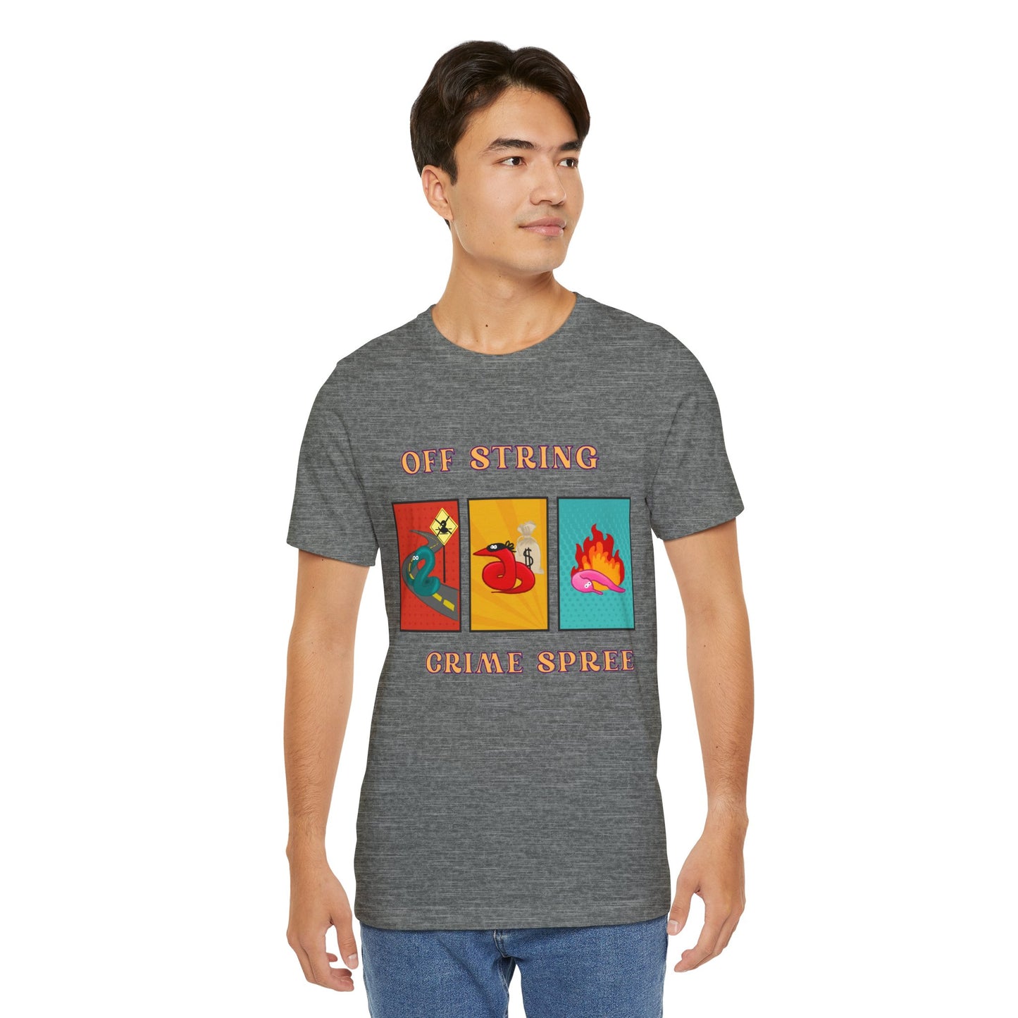 Worm on the String, Worm off the String, Crime Spree, Unisex Jersey Short Sleeve Tee