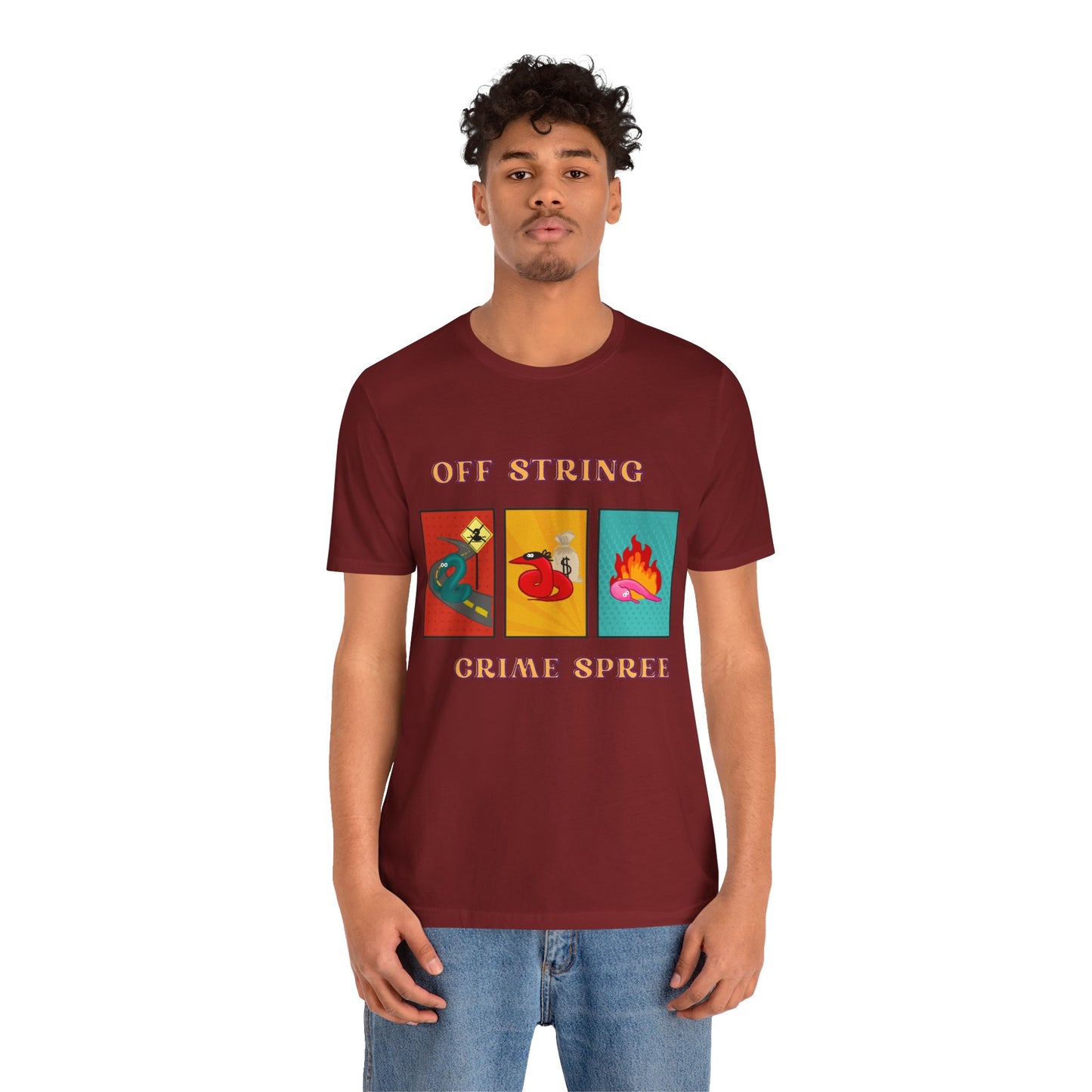 Worm on the String, Worm off the String, Crime Spree, Unisex Jersey Short Sleeve Tee