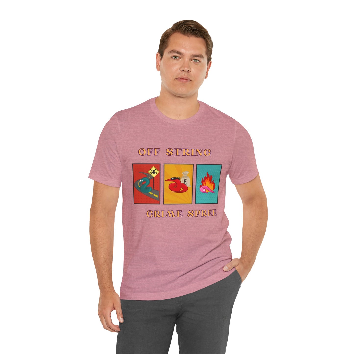 Worm on the String, Worm off the String, Crime Spree, Unisex Jersey Short Sleeve Tee