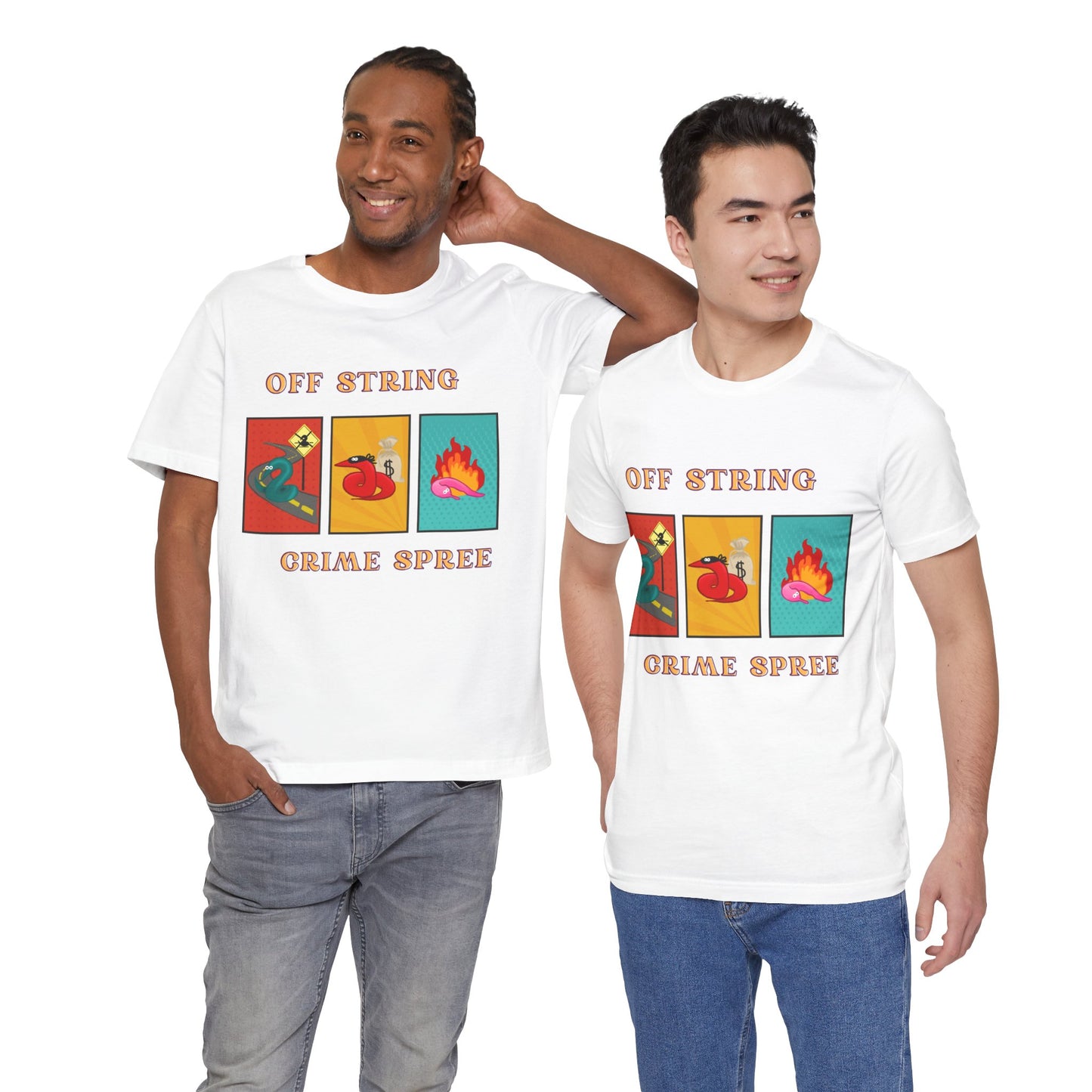 Worm on the String, Worm off the String, Crime Spree, Unisex Jersey Short Sleeve Tee