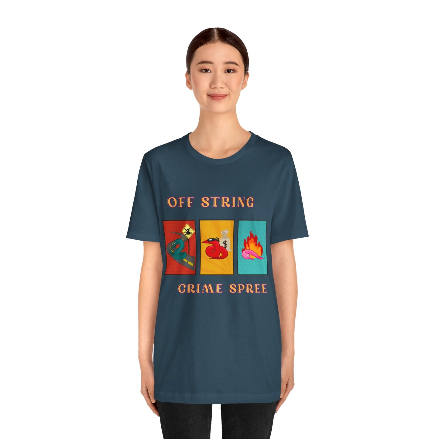 Worm on the String, Worm off the String, Crime Spree, Unisex Jersey Short Sleeve Tee