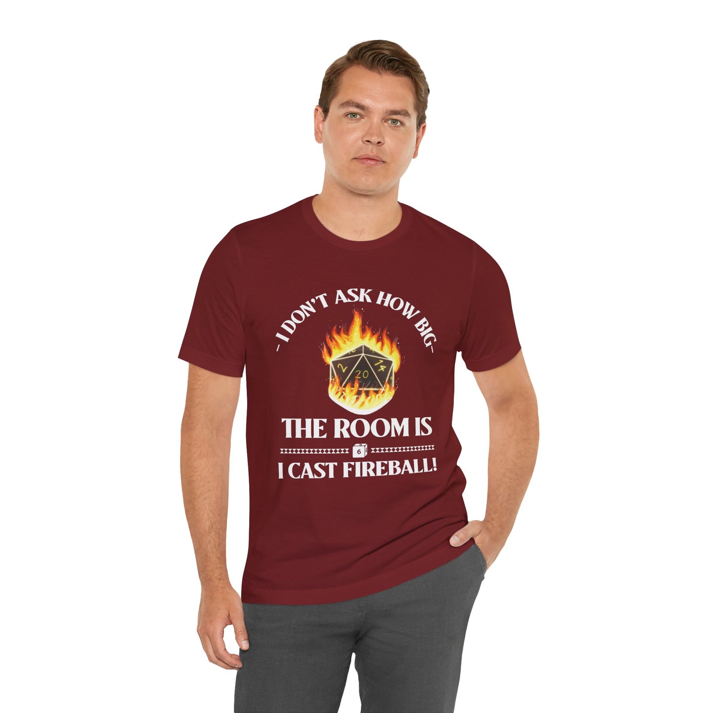DnD, D&D, Cast fireball Unisex Tee, Introvert Meme Shirt, Funny Graphic Tee, Sarcastic T-Shirt, Humorous Top, Hilarious Quote Tee