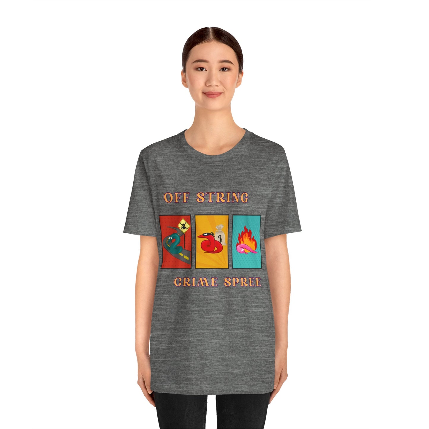 Worm on the String, Worm off the String, Crime Spree, Unisex Jersey Short Sleeve Tee