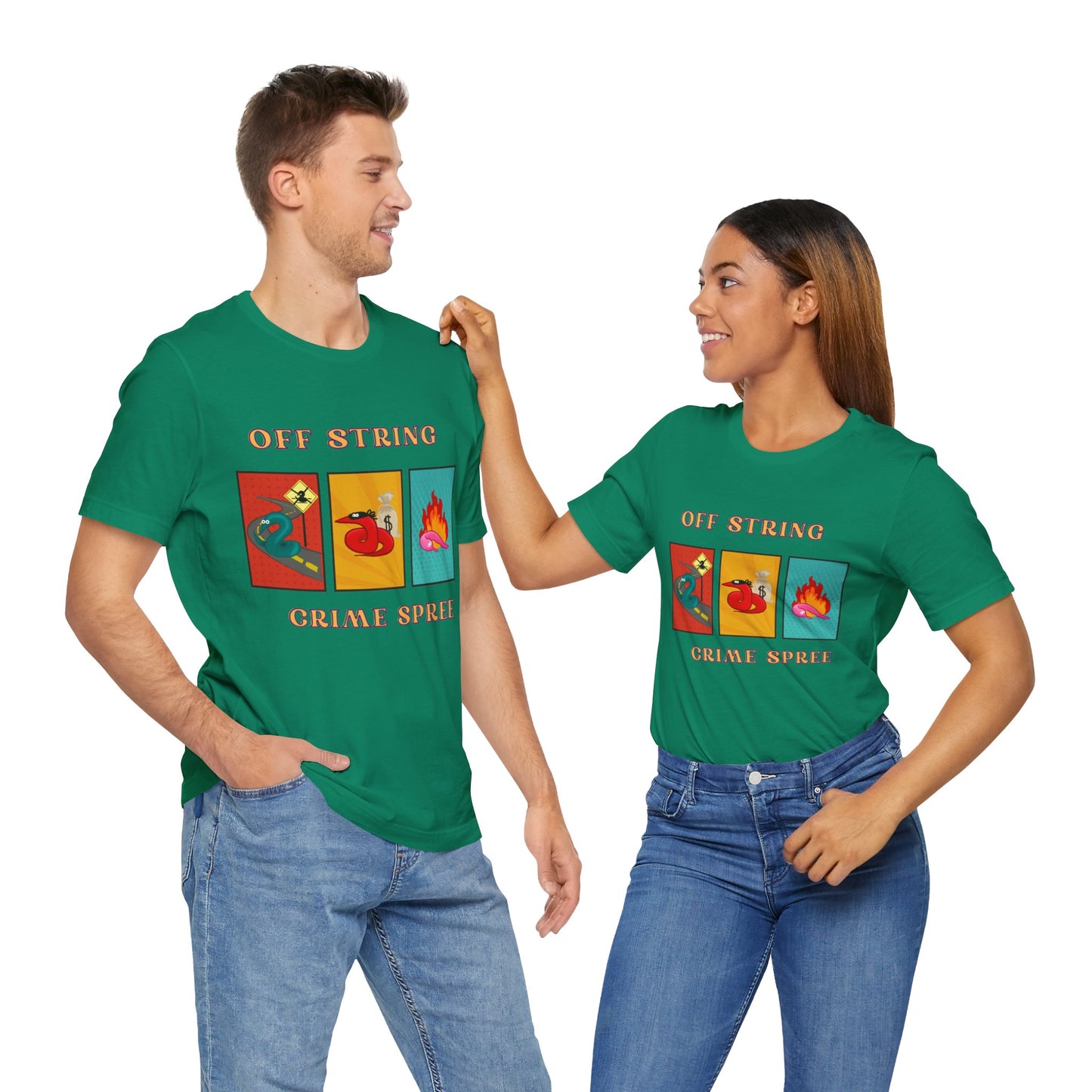Worm on the String, Worm off the String, Crime Spree, Unisex Jersey Short Sleeve Tee