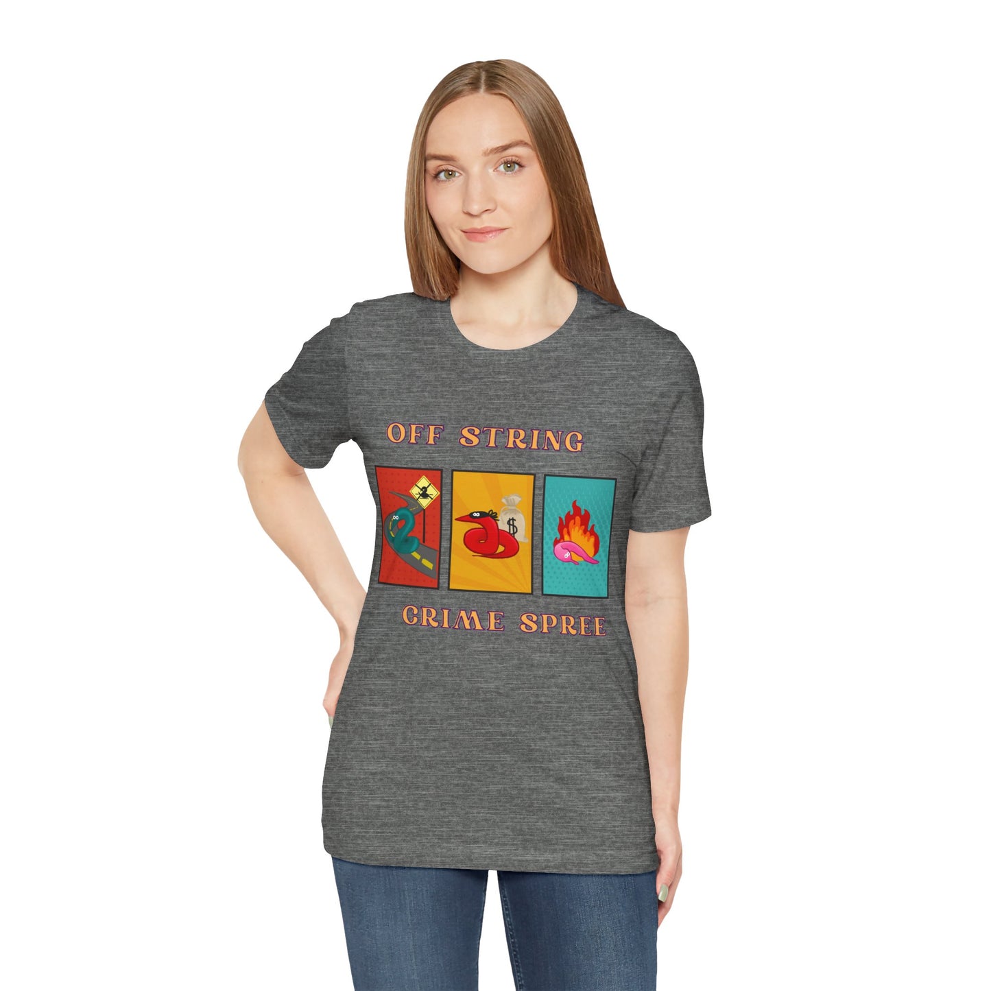 Worm on the String, Worm off the String, Crime Spree, Unisex Jersey Short Sleeve Tee