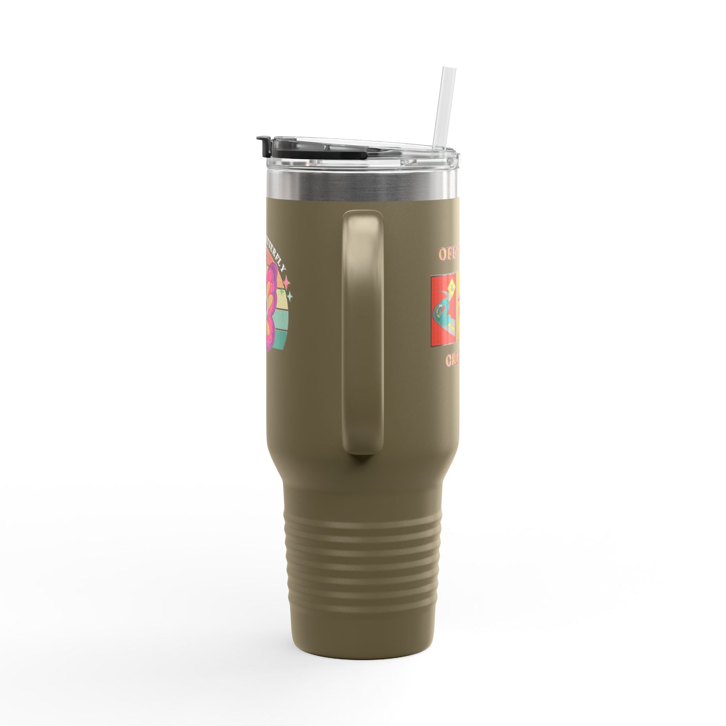 Socially Awkward Butterfly, Insulated Travel Mug, 40oz