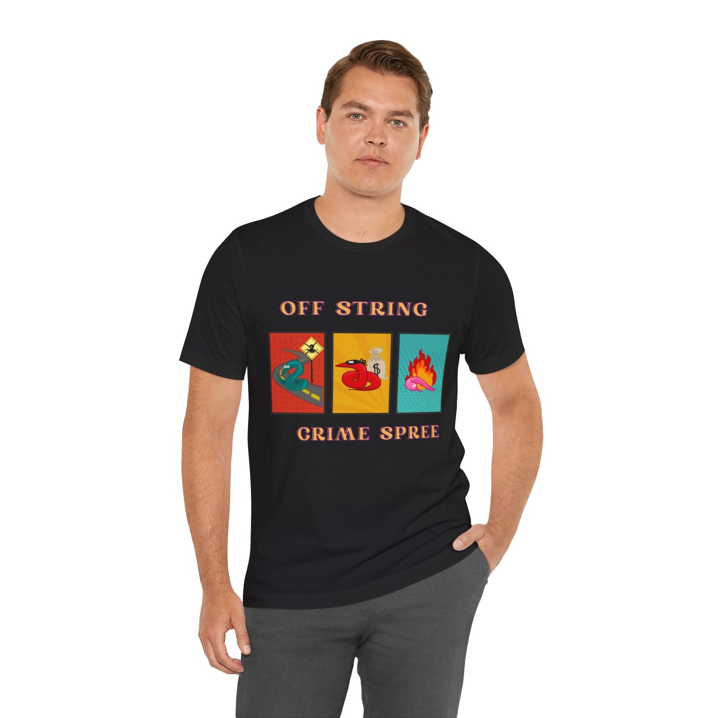 Worm on the String, Worm off the String, Crime Spree, Unisex Jersey Short Sleeve Tee