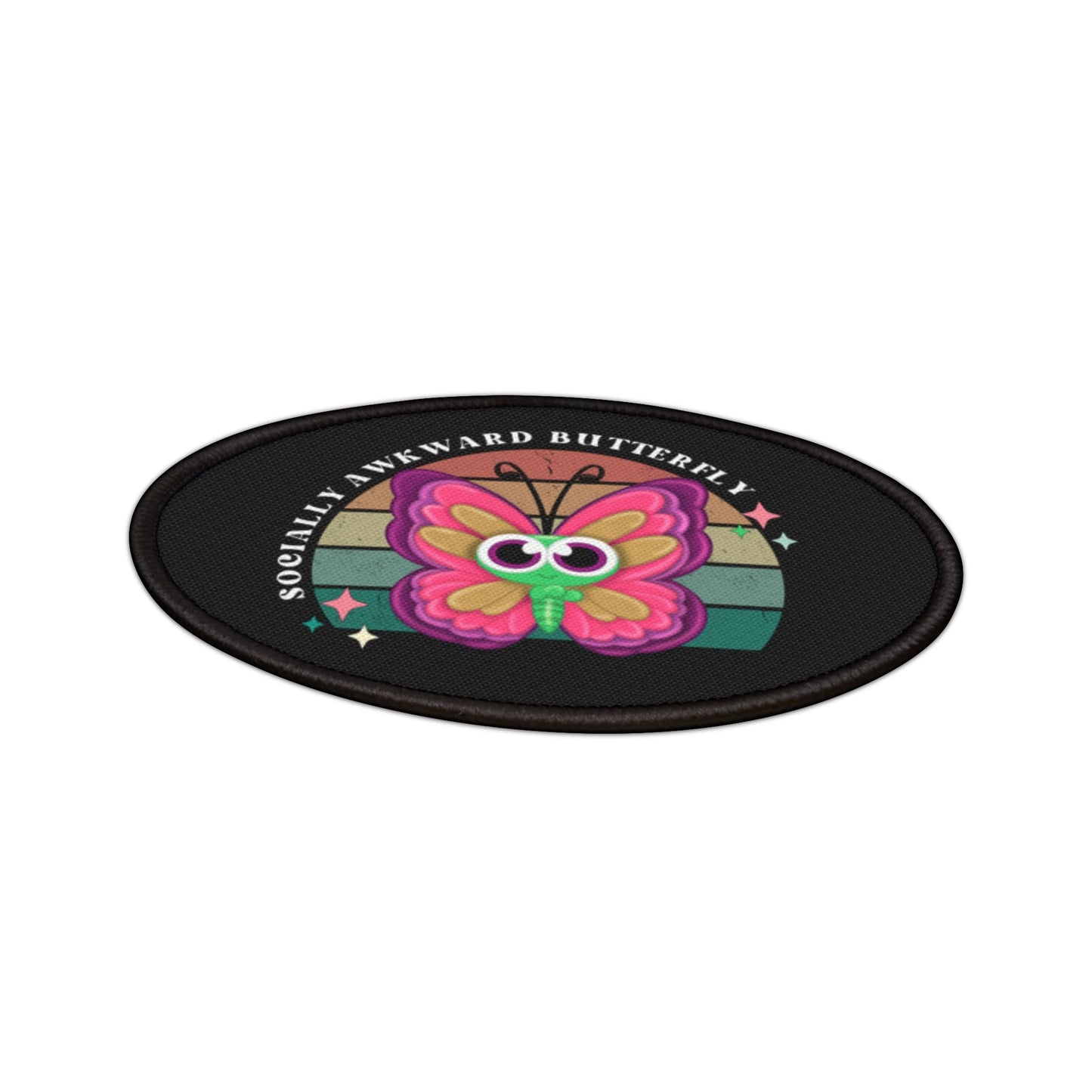 Socially Awkward Butterfly, Iron-On Patches