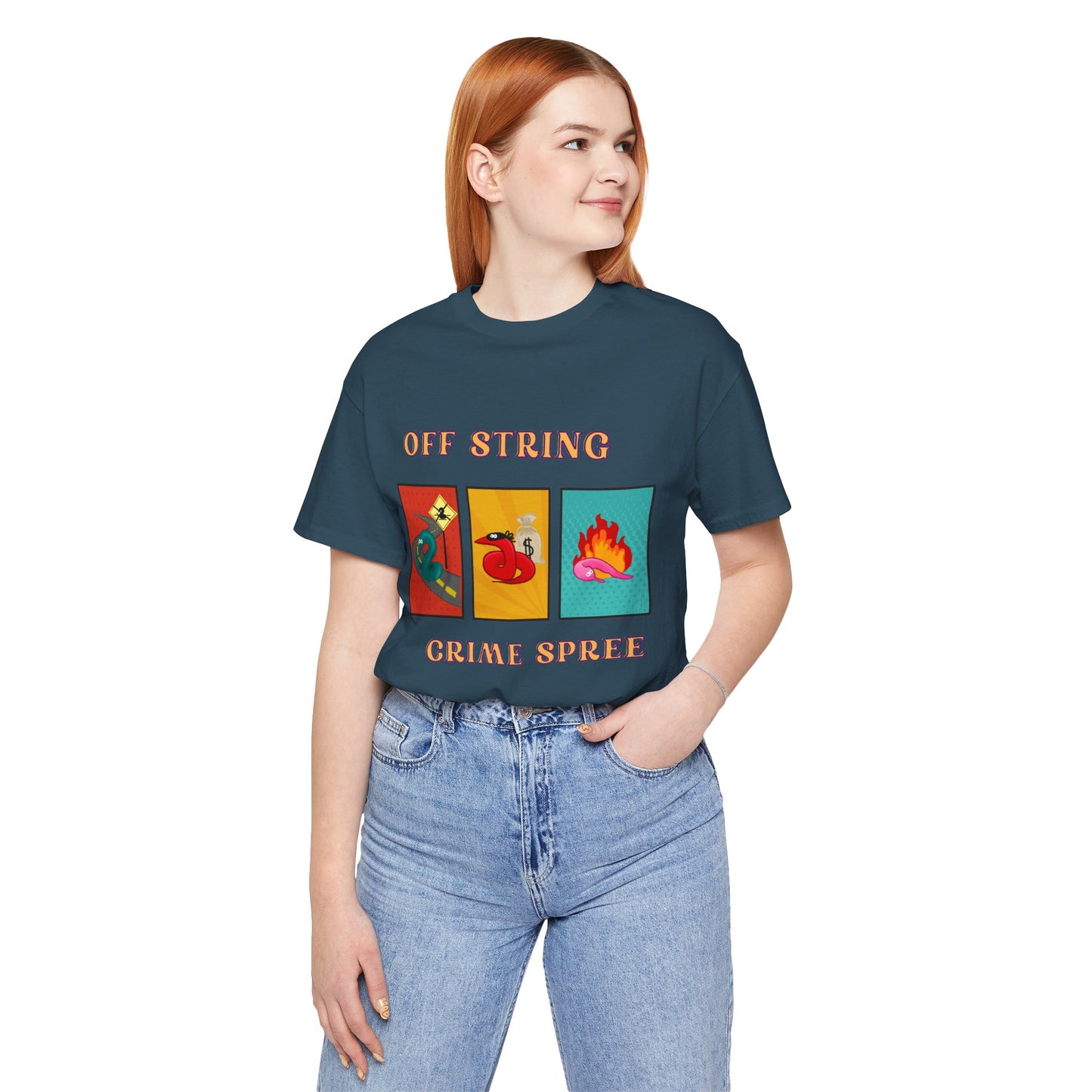 Worm on the String, Worm off the String, Crime Spree, Unisex Jersey Short Sleeve Tee