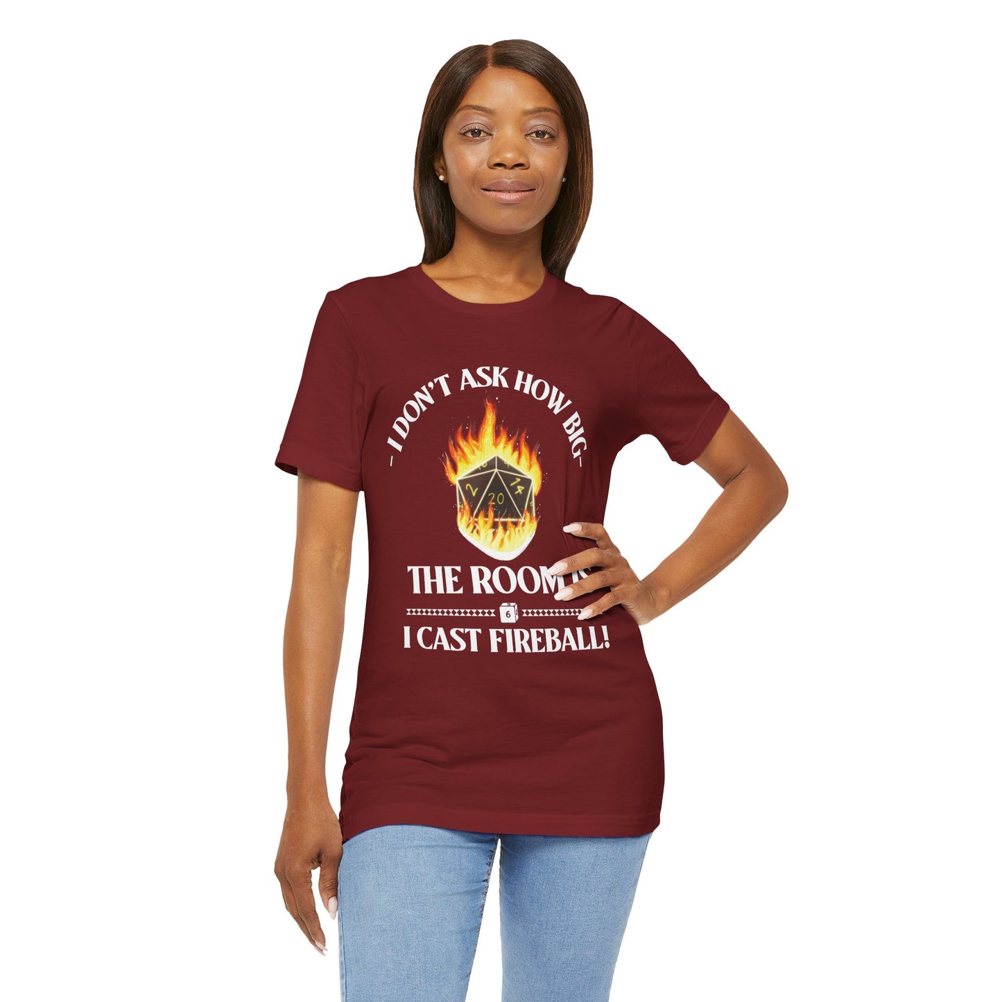 DnD, D&D, Cast fireball Unisex Tee, Introvert Meme Shirt, Funny Graphic Tee, Sarcastic T-Shirt, Humorous Top, Hilarious Quote Tee