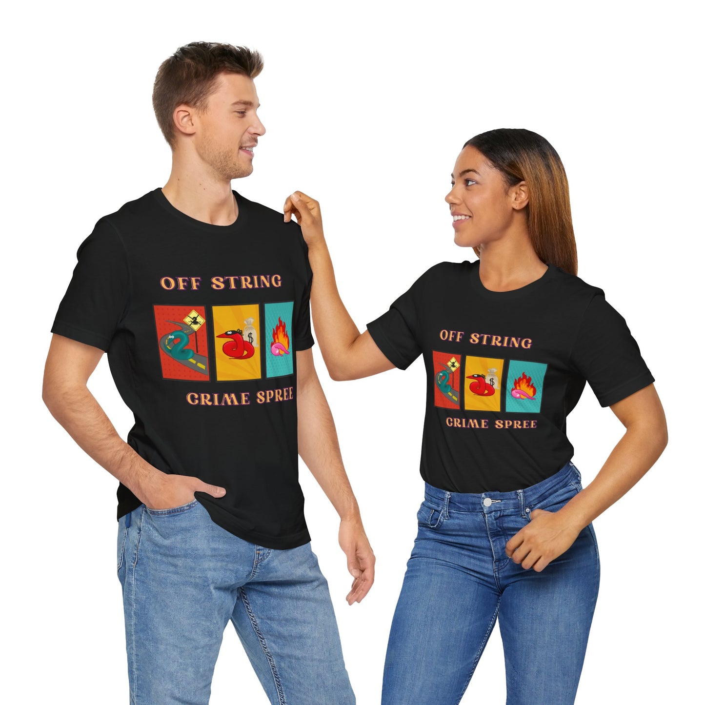 Worm on the String, Worm off the String, Crime Spree, Unisex Jersey Short Sleeve Tee