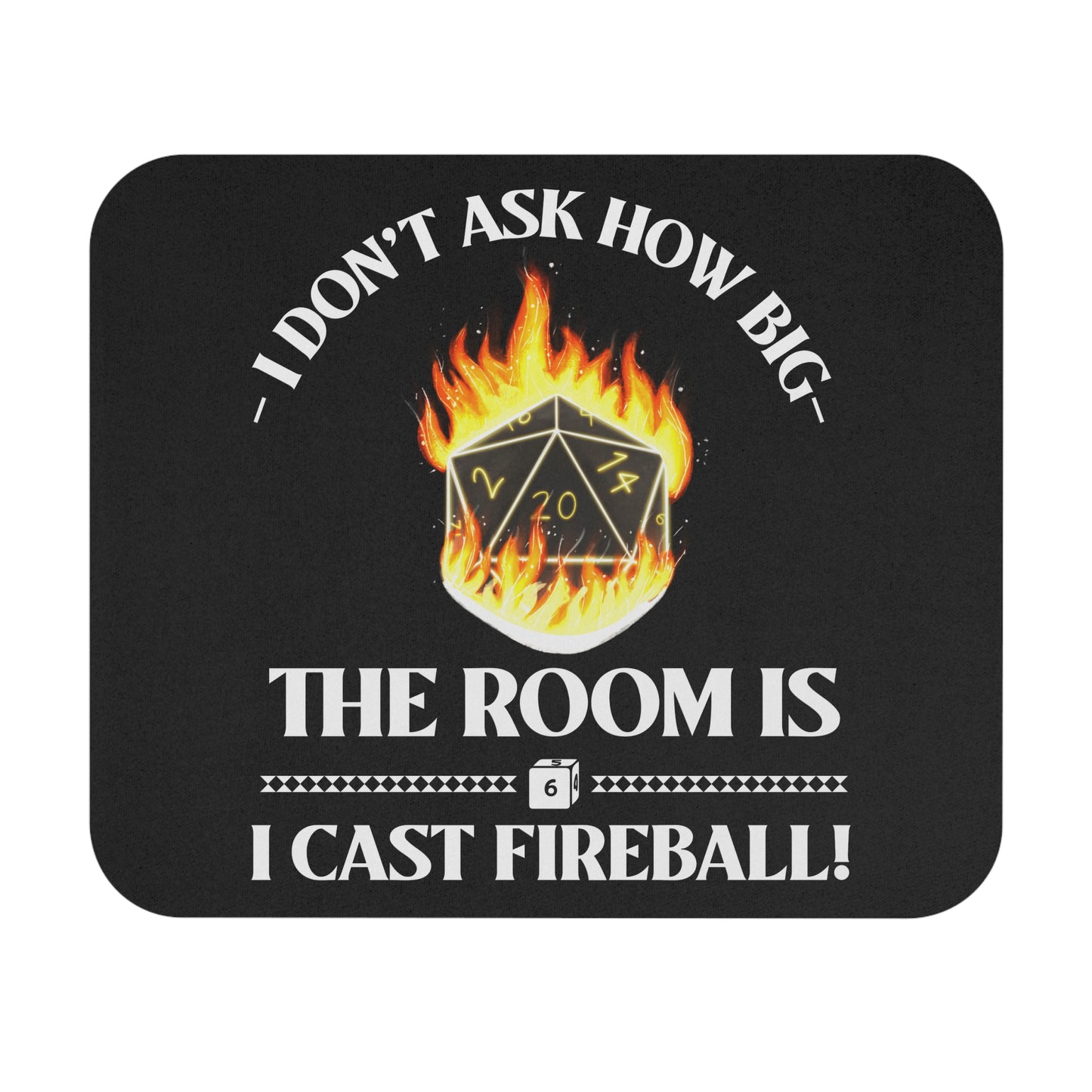 Mouse Pad - DND Fireball Cast Spell Rectangle