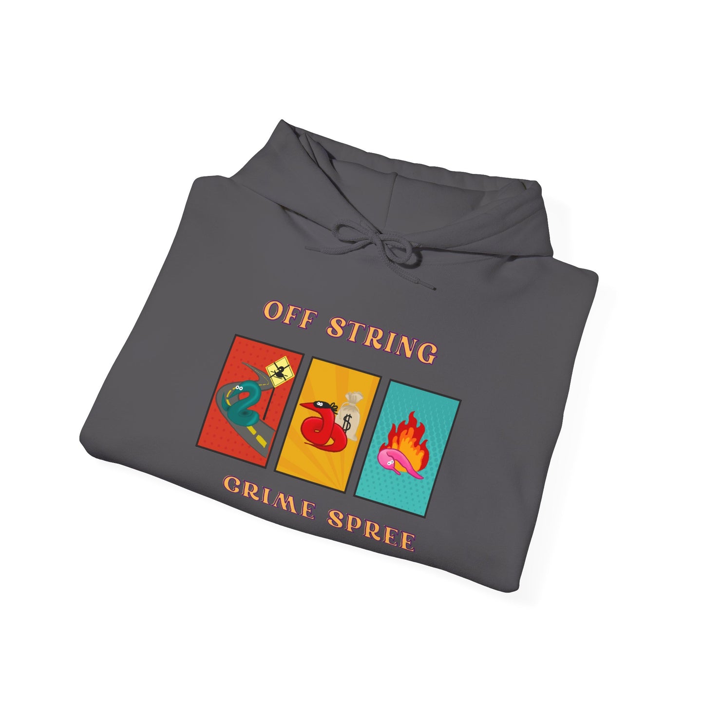 Worm off the String, Crime Spree, Unisex Heavy Blend™ Hooded Sweatshirt
