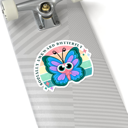 Socially Awkward Butterfly Sticker Decal