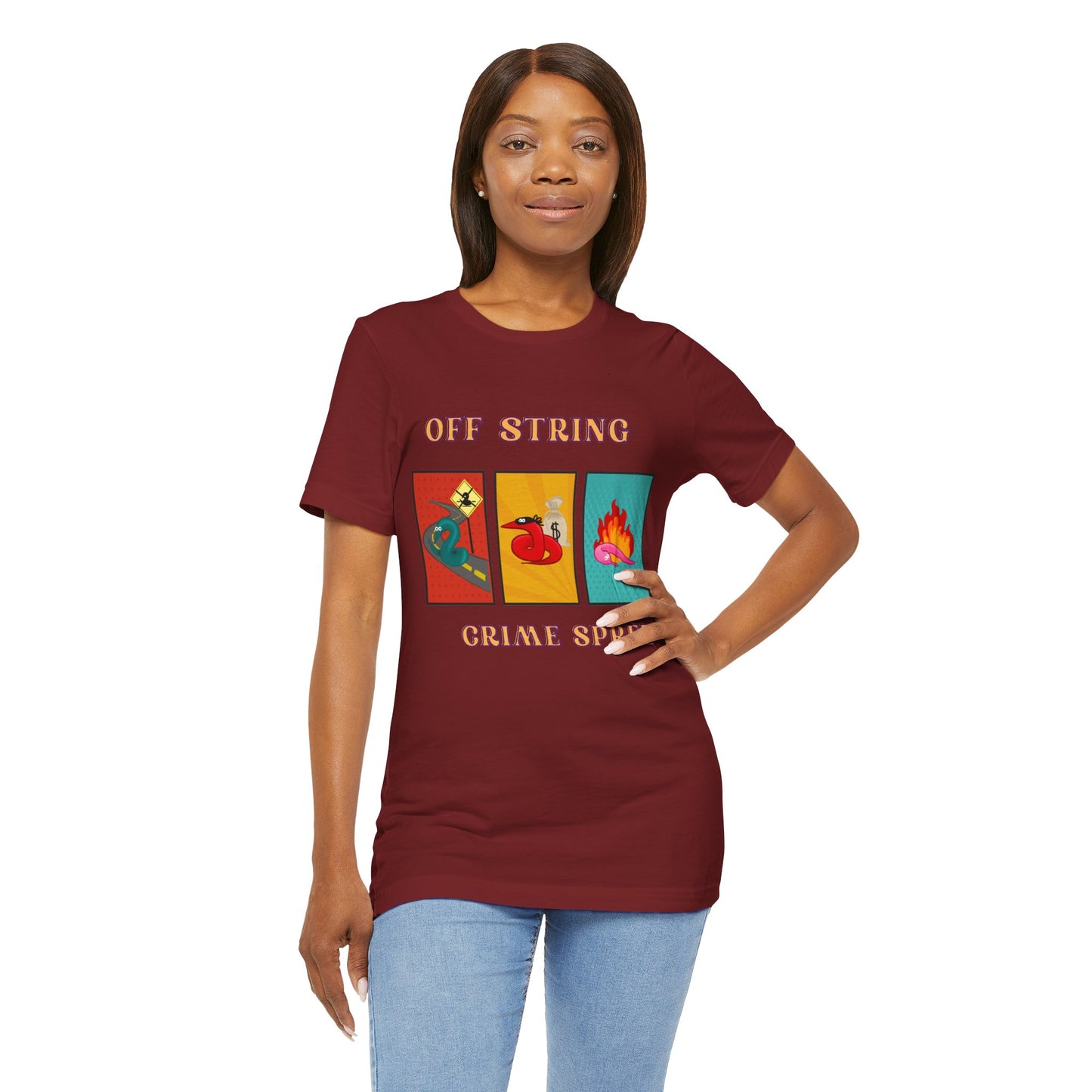 Worm on the String, Worm off the String, Crime Spree, Unisex Jersey Short Sleeve Tee