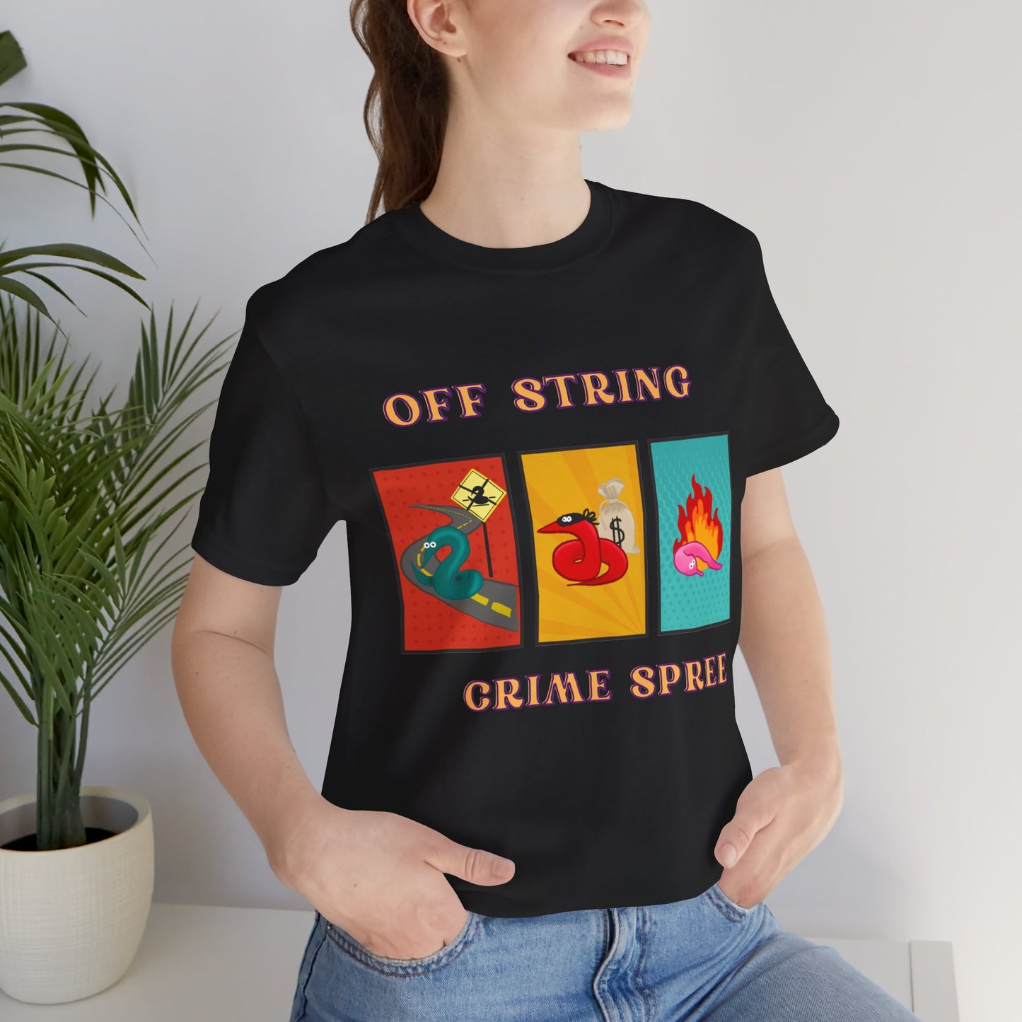 Worm on the String, Worm off the String, Crime Spree, Unisex Jersey Short Sleeve Tee