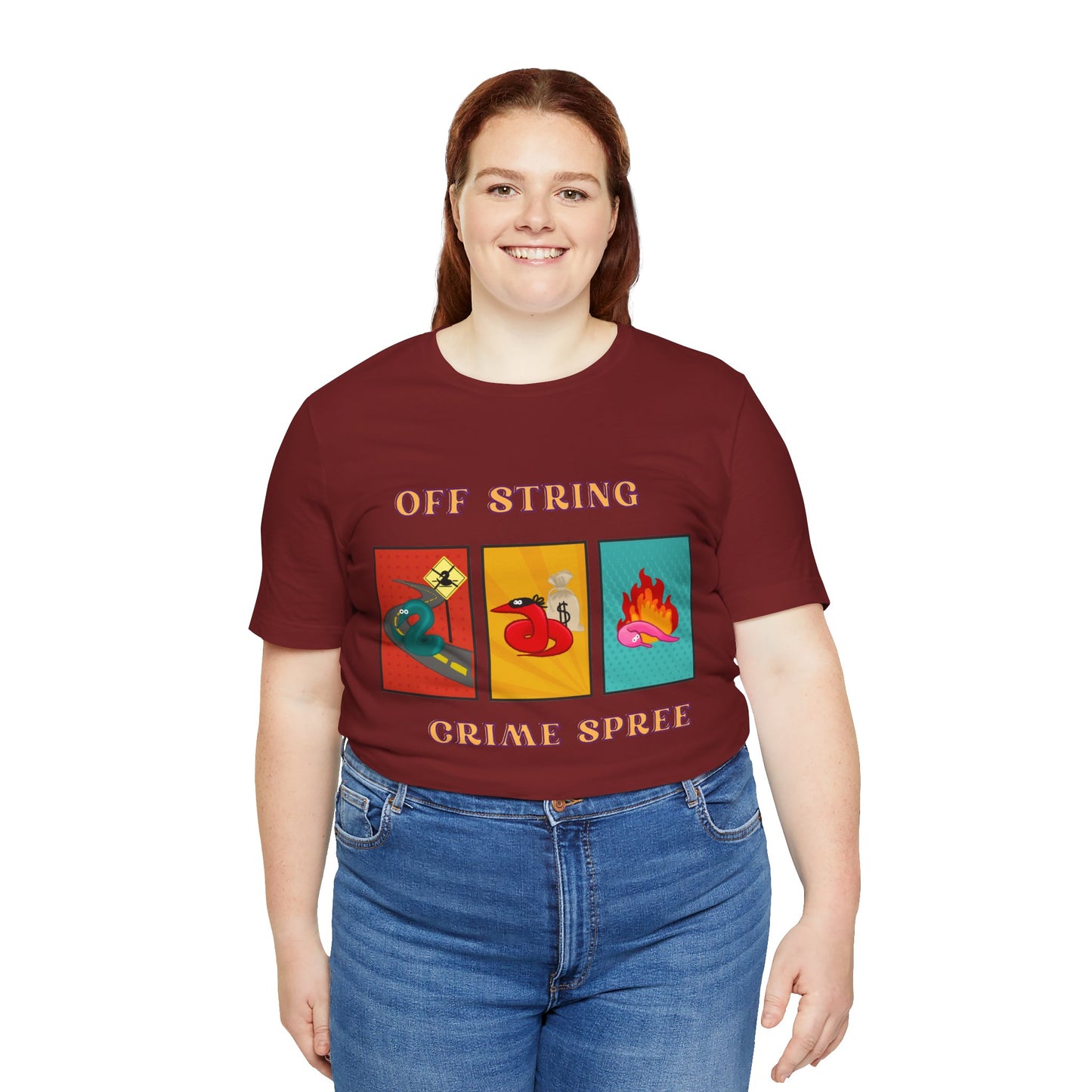 Worm on the String, Worm off the String, Crime Spree, Unisex Jersey Short Sleeve Tee