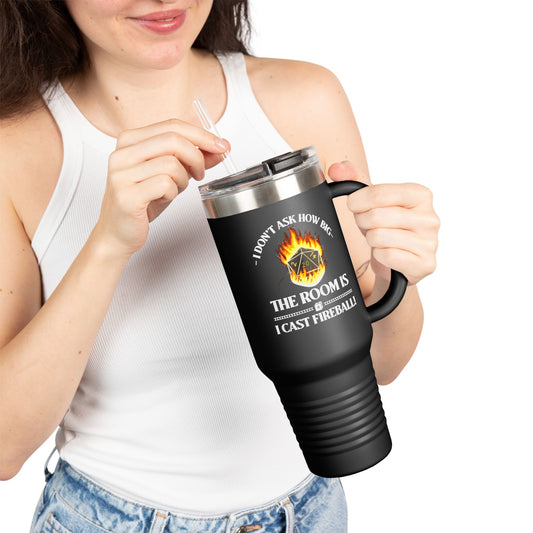 Travel Mug - d&d Spell Cast Fireball Design