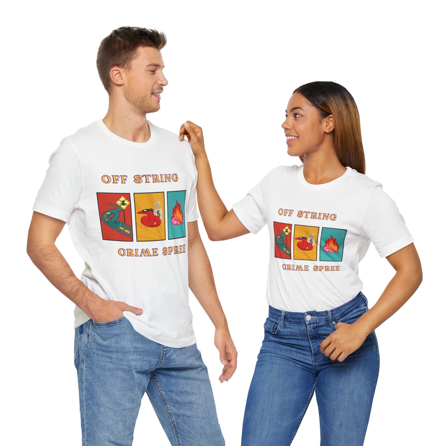 Worm on the String, Worm off the String, Crime Spree, Unisex Jersey Short Sleeve Tee