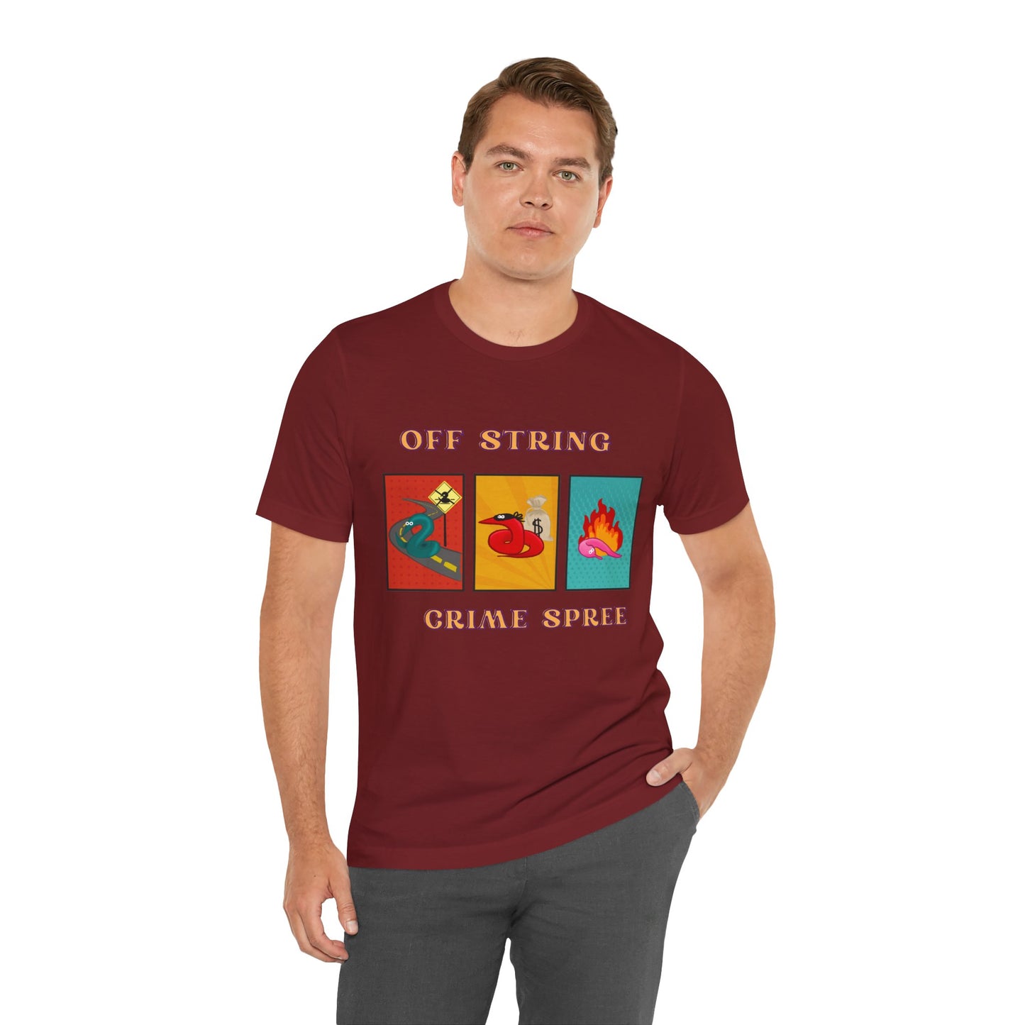 Worm on the String, Worm off the String, Crime Spree, Unisex Jersey Short Sleeve Tee