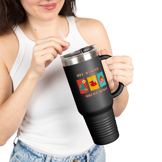 Worm off the String, Crime Spree, Insulated Travel Mug, 40oz