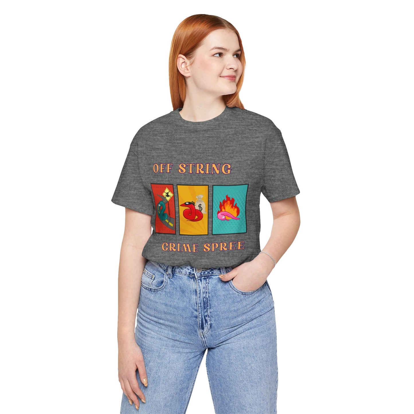 Worm on the String, Worm off the String, Crime Spree, Unisex Jersey Short Sleeve Tee