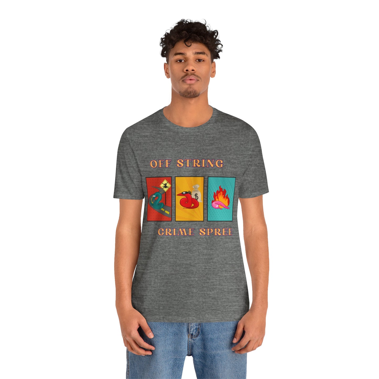 Worm on the String, Worm off the String, Crime Spree, Unisex Jersey Short Sleeve Tee