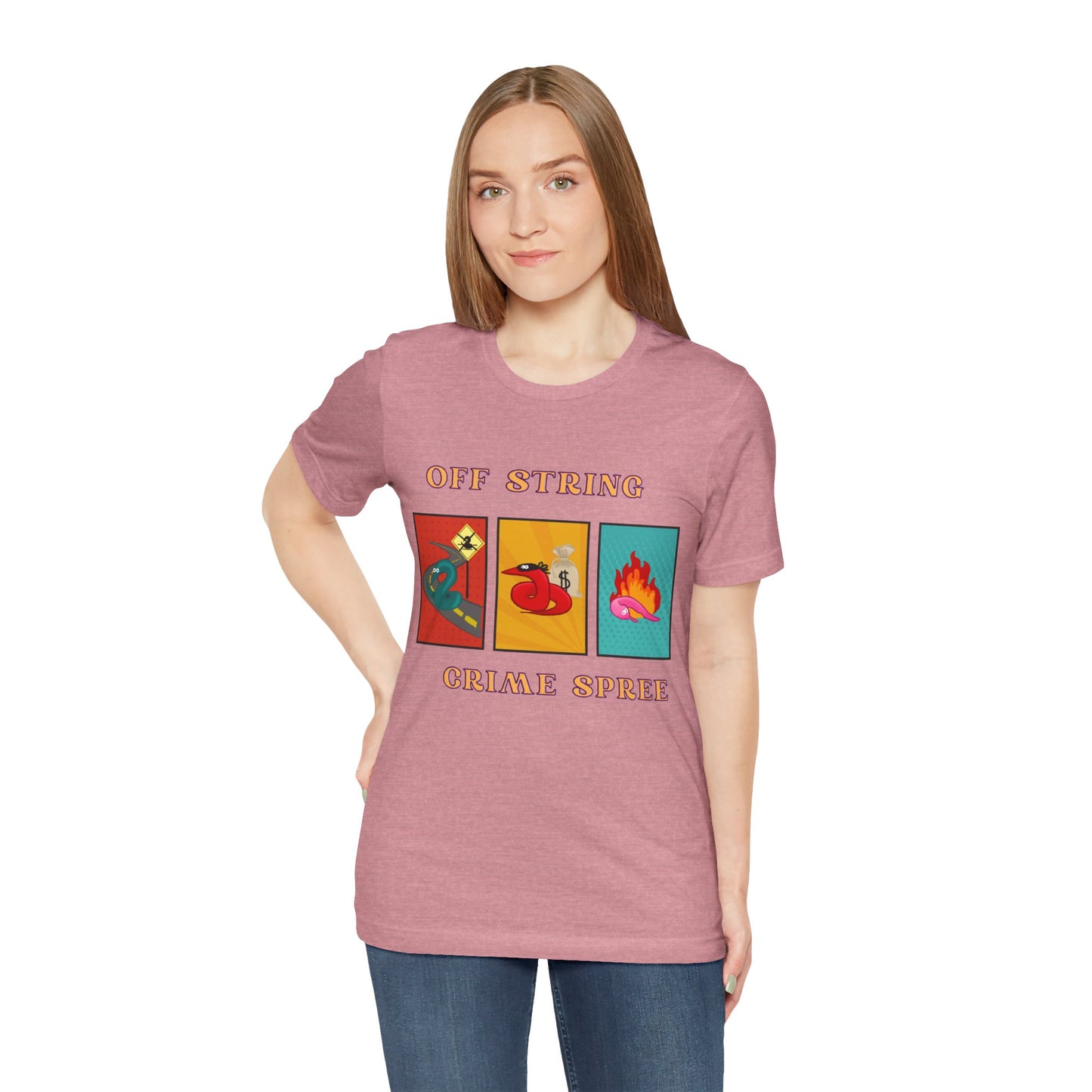 Worm on the String, Worm off the String, Crime Spree, Unisex Jersey Short Sleeve Tee