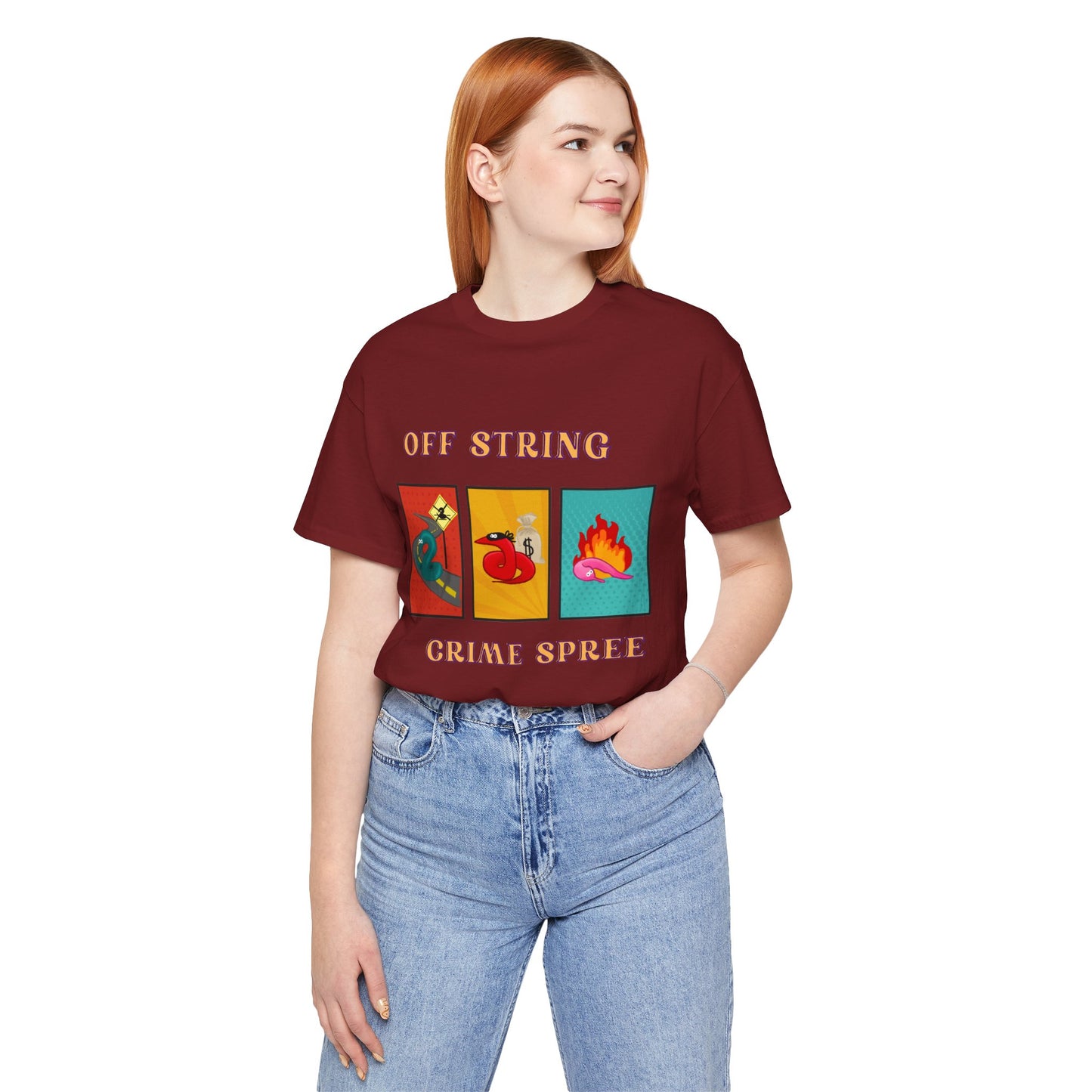 Worm on the String, Worm off the String, Crime Spree, Unisex Jersey Short Sleeve Tee