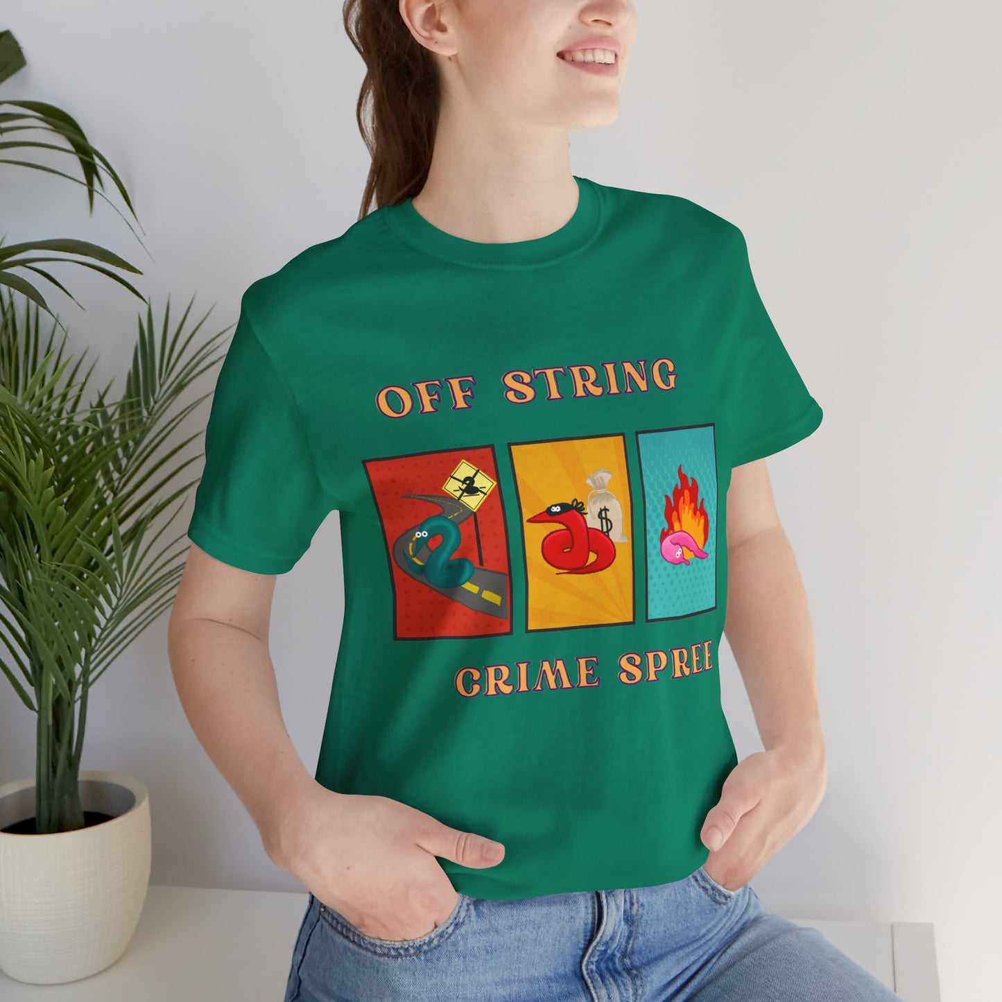 Worm on the String, Worm off the String, Crime Spree, Unisex Jersey Short Sleeve Tee