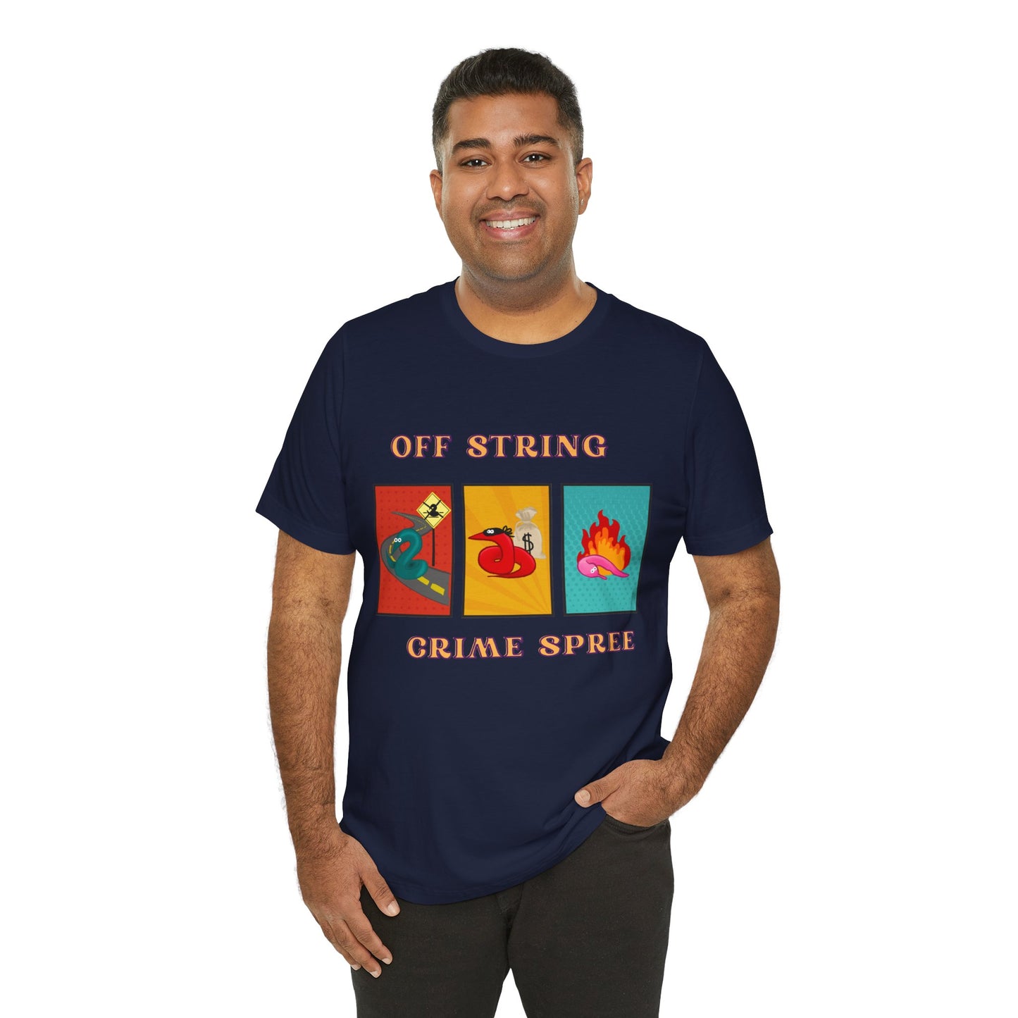 Worm on the String, Worm off the String, Crime Spree, Unisex Jersey Short Sleeve Tee