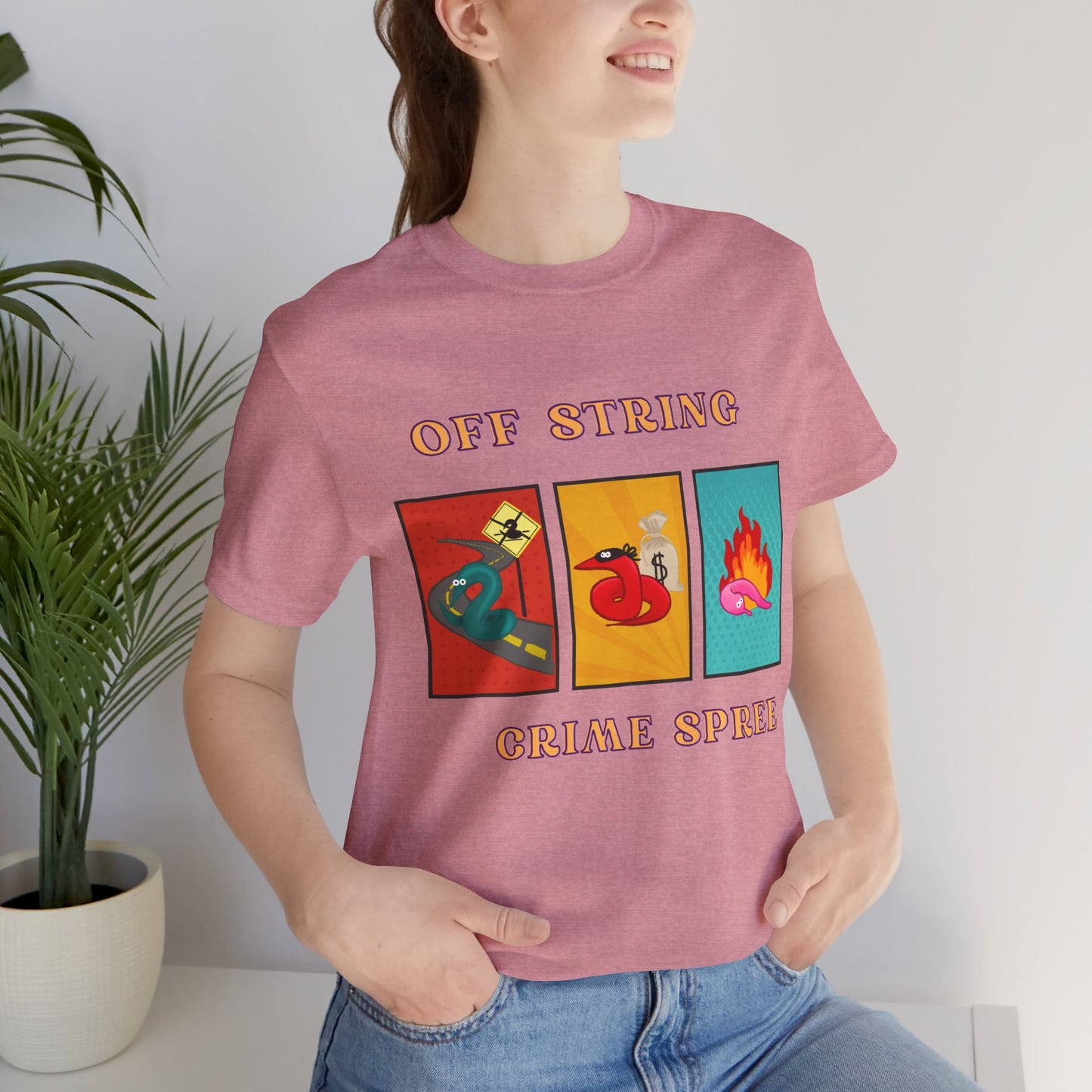 Worm on the String, Worm off the String, Crime Spree, Unisex Jersey Short Sleeve Tee