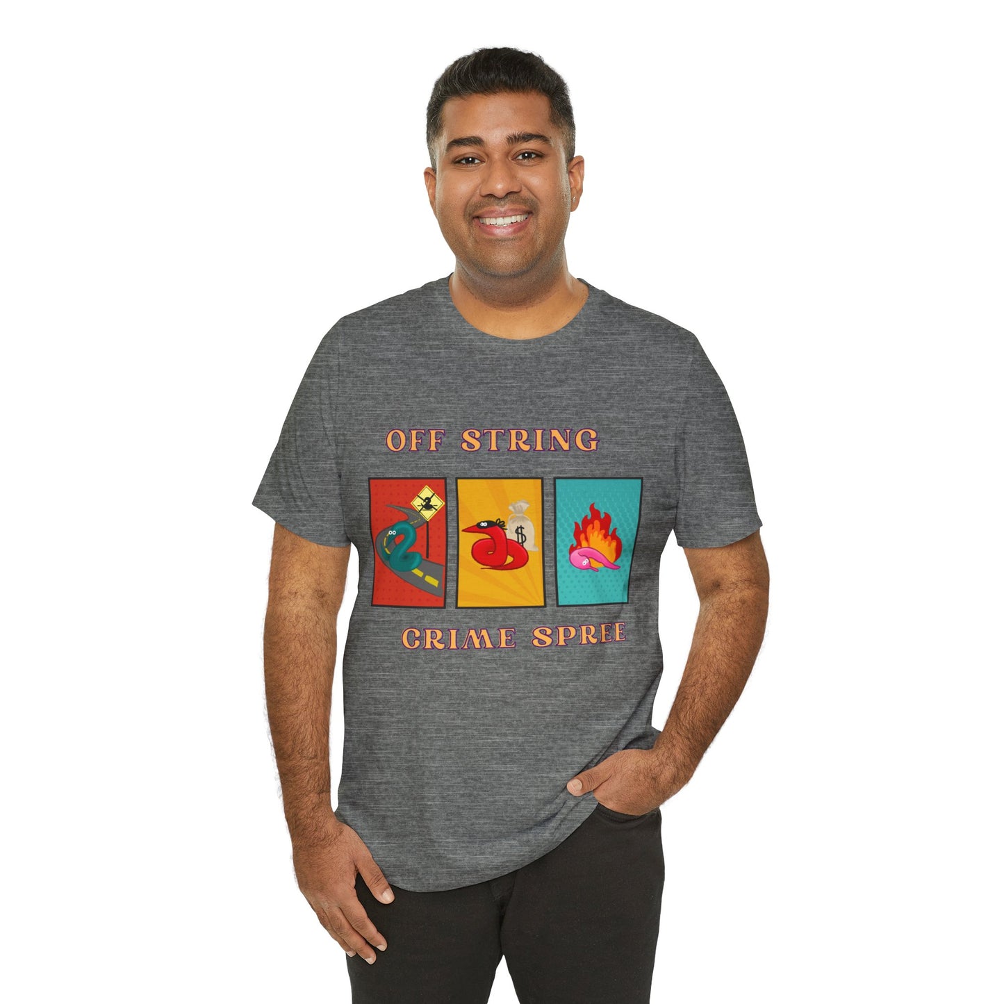 Worm on the String, Worm off the String, Crime Spree, Unisex Jersey Short Sleeve Tee