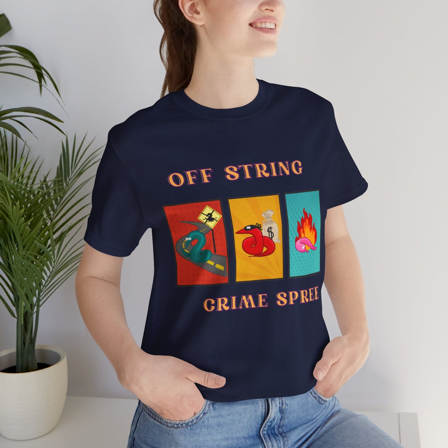 Worm on the String, Worm off the String, Crime Spree, Unisex Jersey Short Sleeve Tee