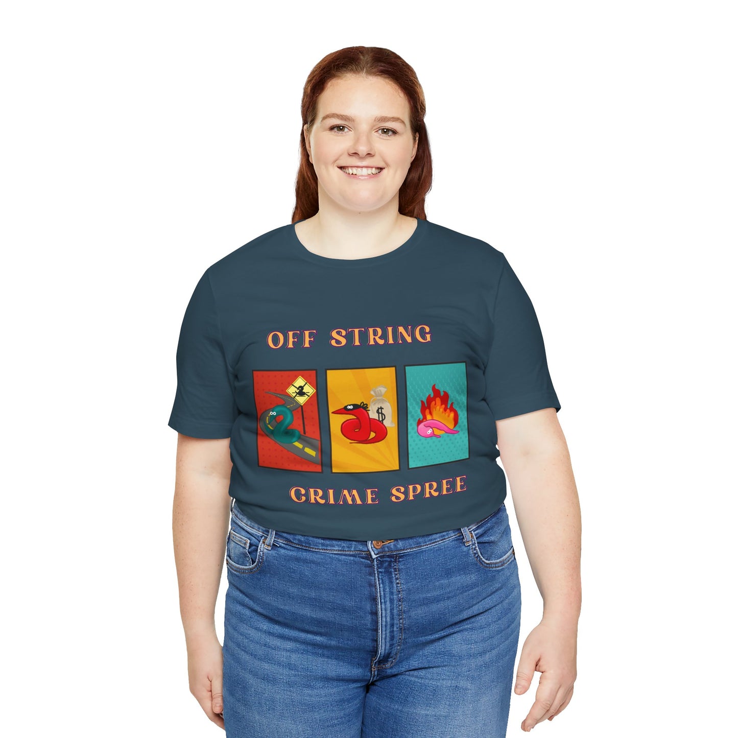 Worm on the String, Worm off the String, Crime Spree, Unisex Jersey Short Sleeve Tee