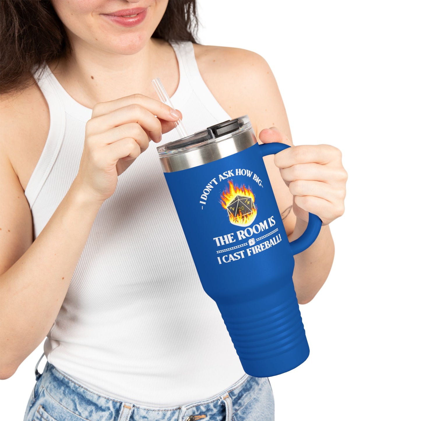 Travel Mug - d&d Spell Cast Fireball Design