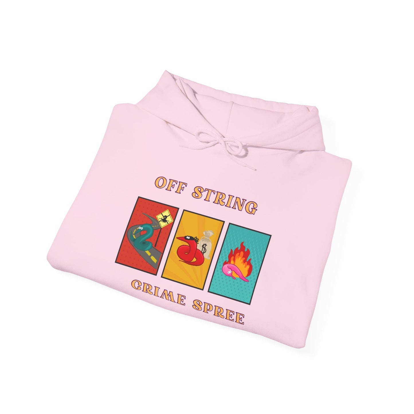 Worm off the String, Crime Spree, Unisex Heavy Blend™ Hooded Sweatshirt